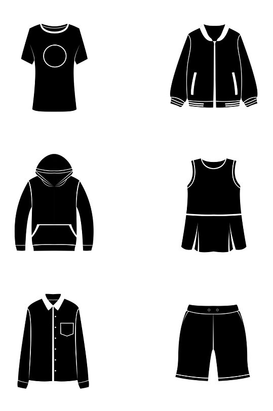 衣物图标服饰矢量素材