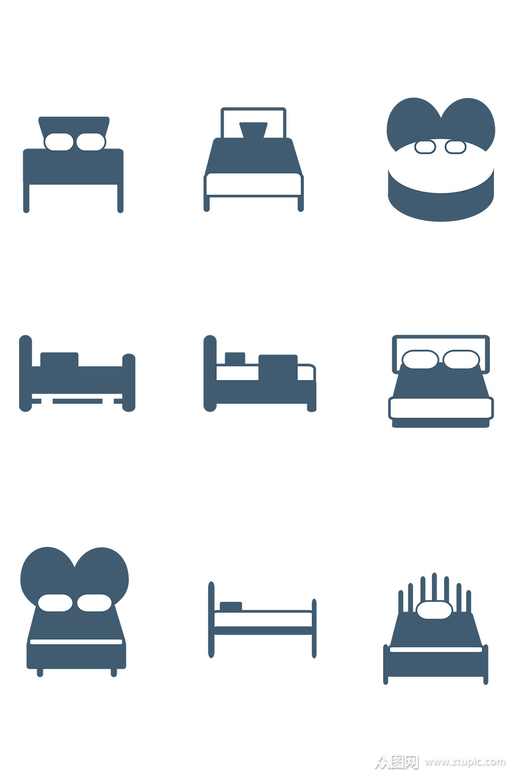 床图标矢量素材素材免费下载,本作品是由九命嘿猫上传的原创免抠元素