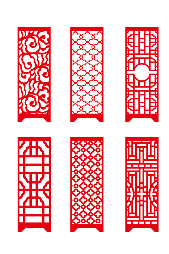 镂空图案边框底纹免抠