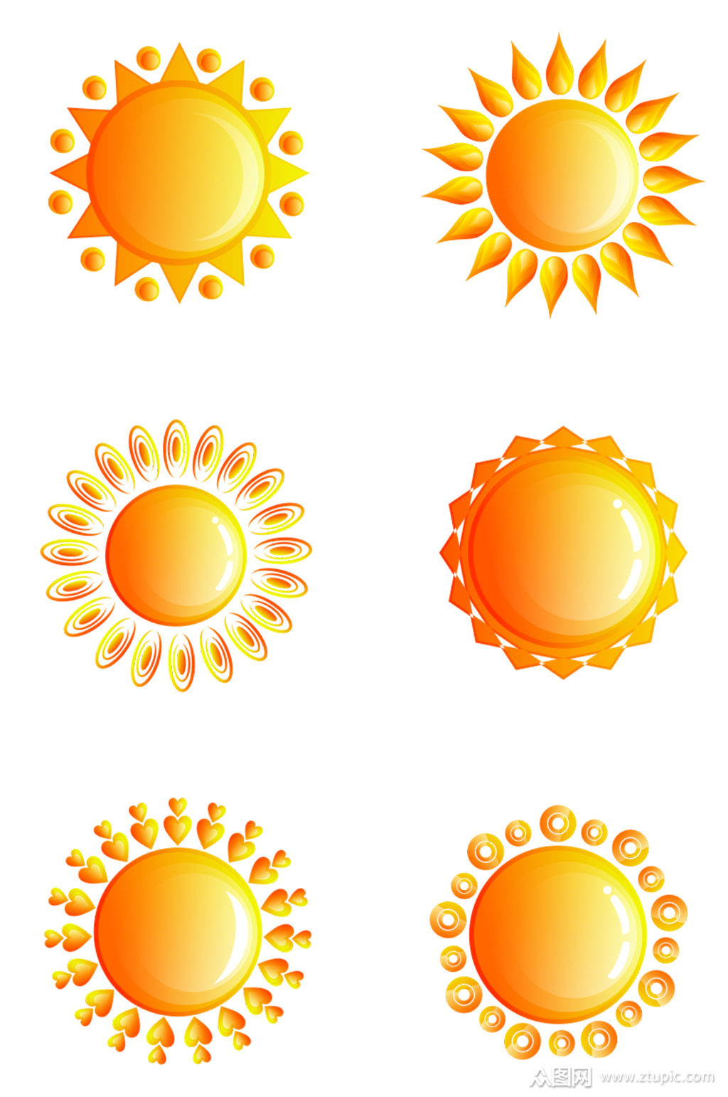 太阳矢量图免抠素材