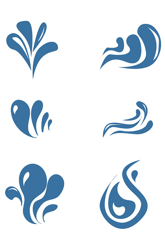 蓝色水纹图案免抠-众图网