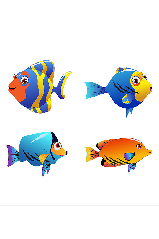 游戏卡通鱼免扣素材