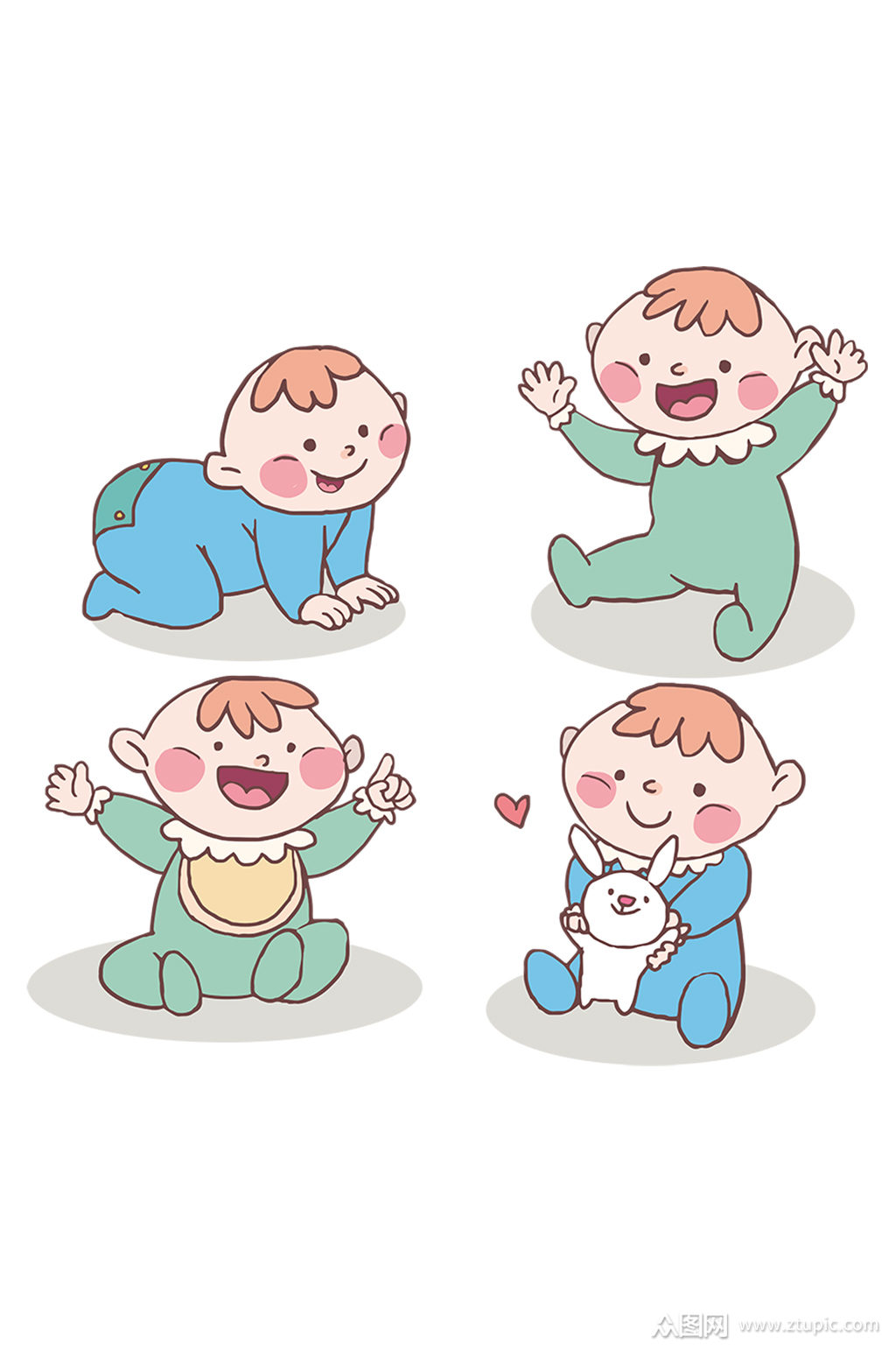 手绘婴儿设计矢量素材
