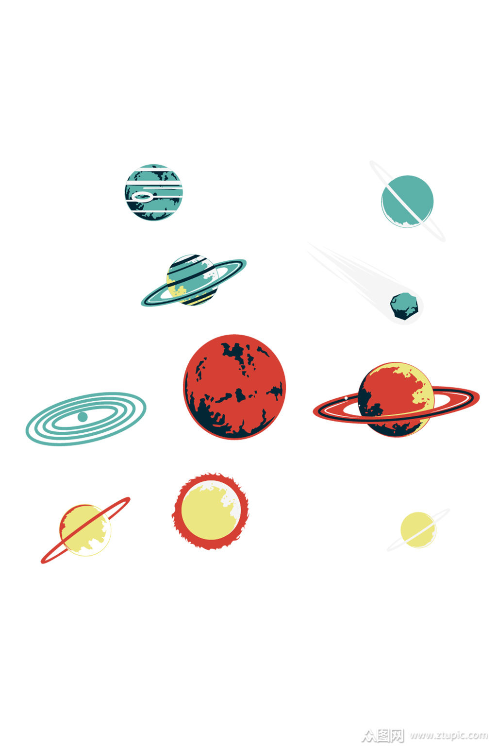 星球星空元素矢量素材