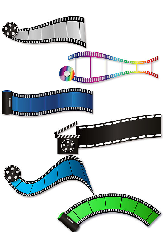 电影胶卷设计矢量素材