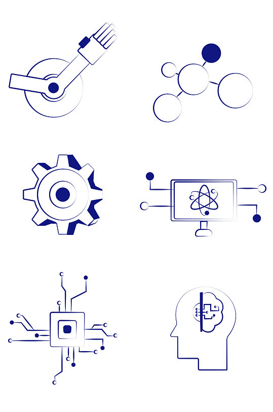 科技机械手简笔画技术