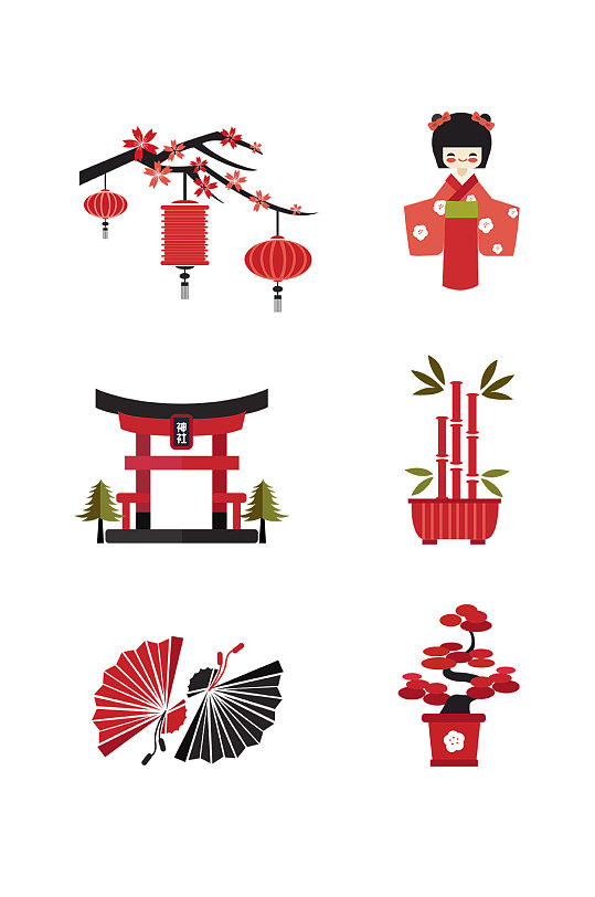 日本元素装饰设计元素