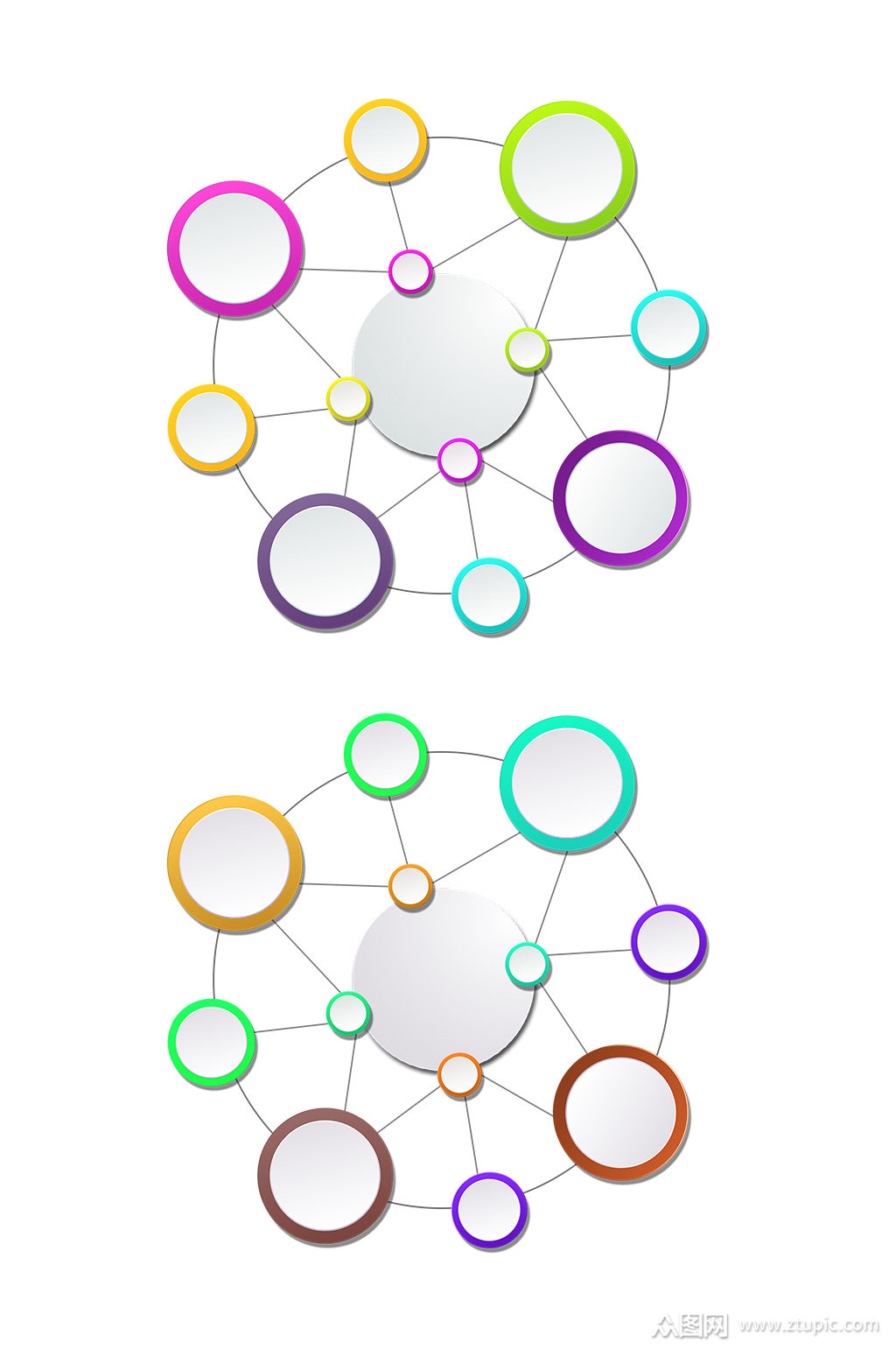 信息图扩散式脑图图表