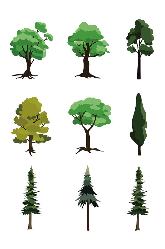 手绘树免抠图片-手绘树免抠素材下载-众图网