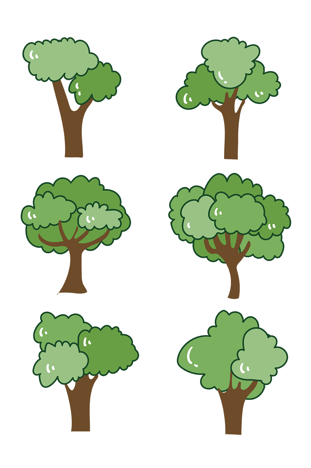 常见的树卡通图片