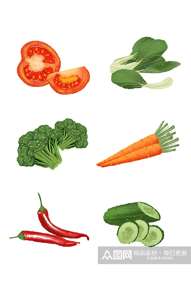 夏天蔬菜蔬果沙拉装饰素材素材