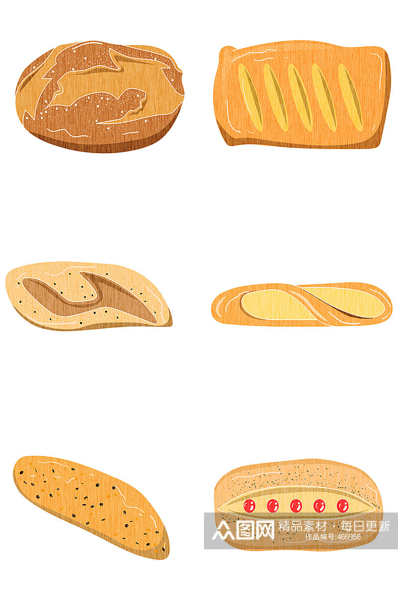 长条面包装饰素材合集素材