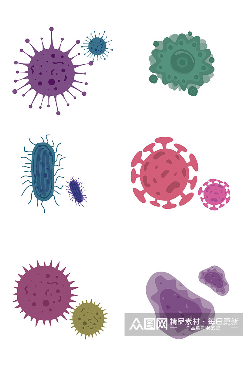 病毒细菌寄生虫微生物病菌素材