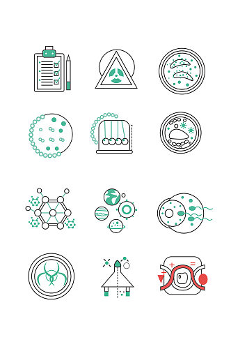 科学蝌蚪细菌科技小图标