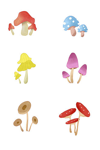 卡通蘑菇蔬菜免抠