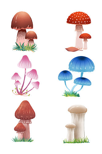 菌类蘑菇设计元素免抠