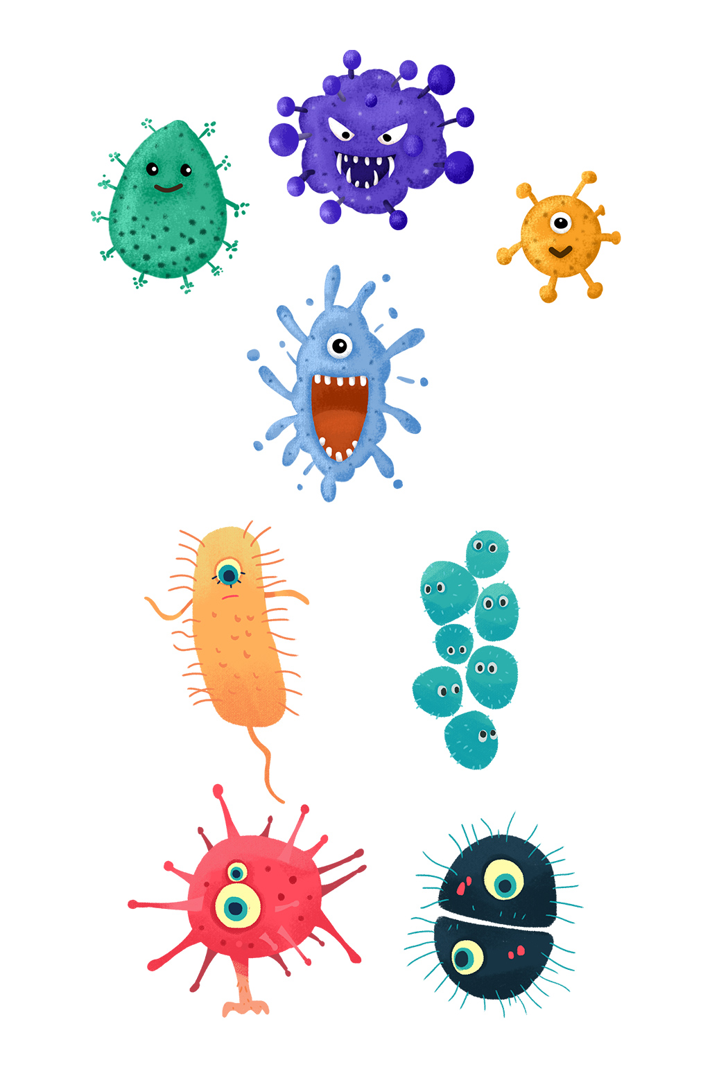 微生物创意绘图图片