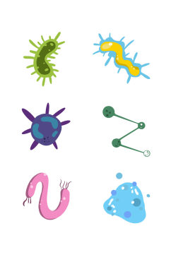 细菌图标设计病菌免抠