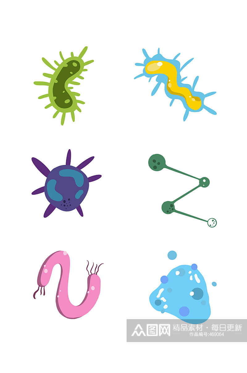 细菌图标设计病菌免抠素材