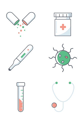 医疗病毒药品医院保健图标