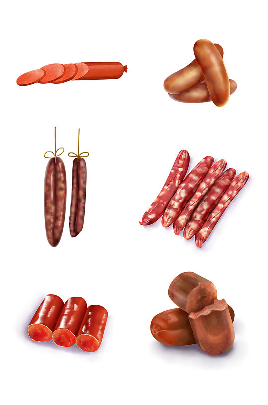 香肠腊肠猪肉肠png素材