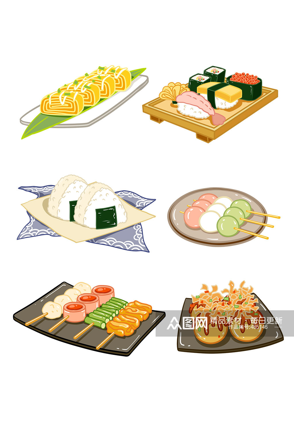 手绘卡通日式料理美食寿司插画模板下载 编号 众图网 手绘卡通日式料理美食寿司插画模板下载 编号 众图网