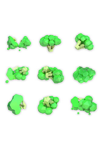 西兰花元素蔬菜卡通素材
