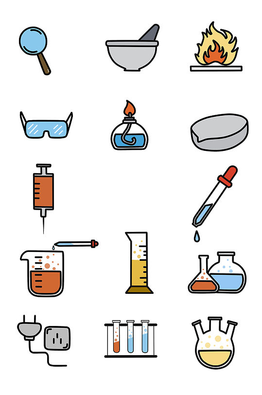 化学科学研究插画素材下载-众图网