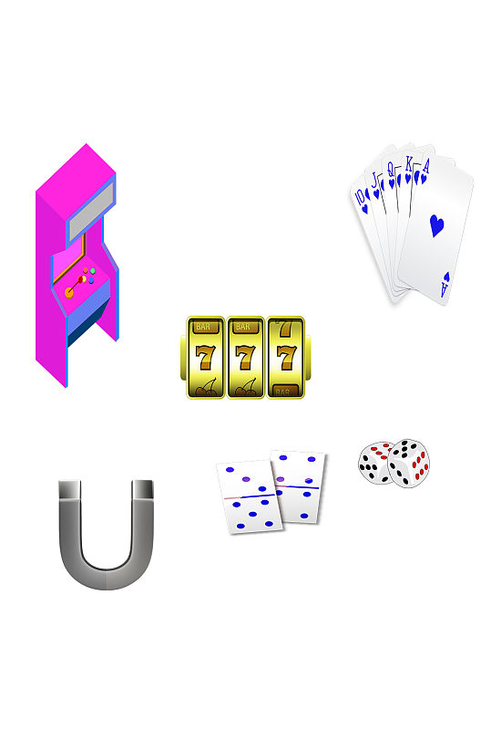 赌博骰子扑克牌元素集合
