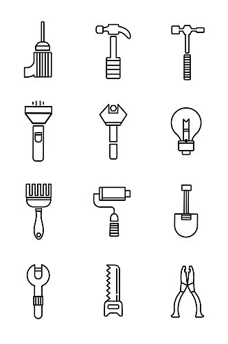 图标线稿工具类图标免抠