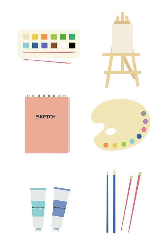 画画工具矢量免抠图