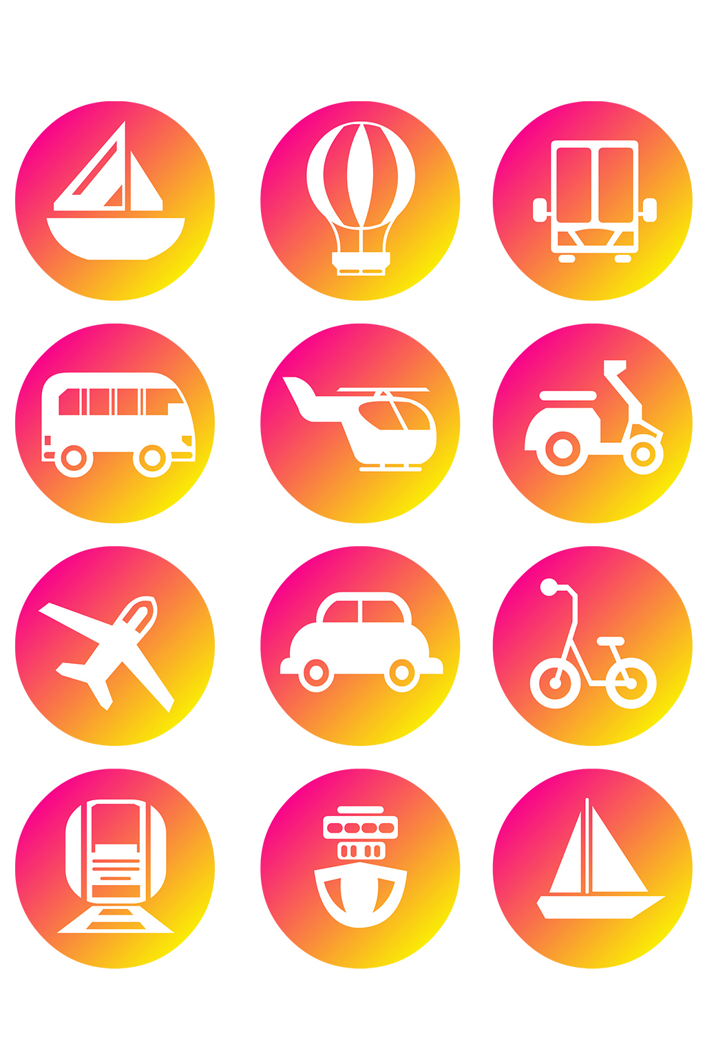 交通工具图标图片免抠