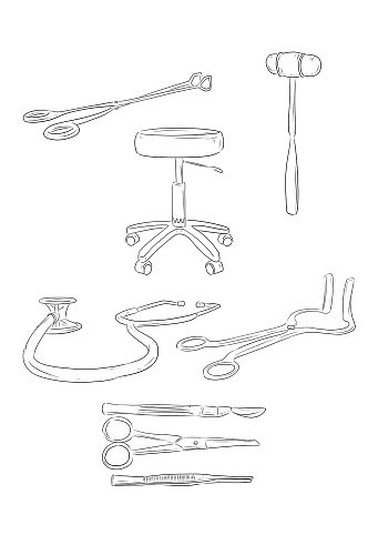 手术工具医疗器械免抠