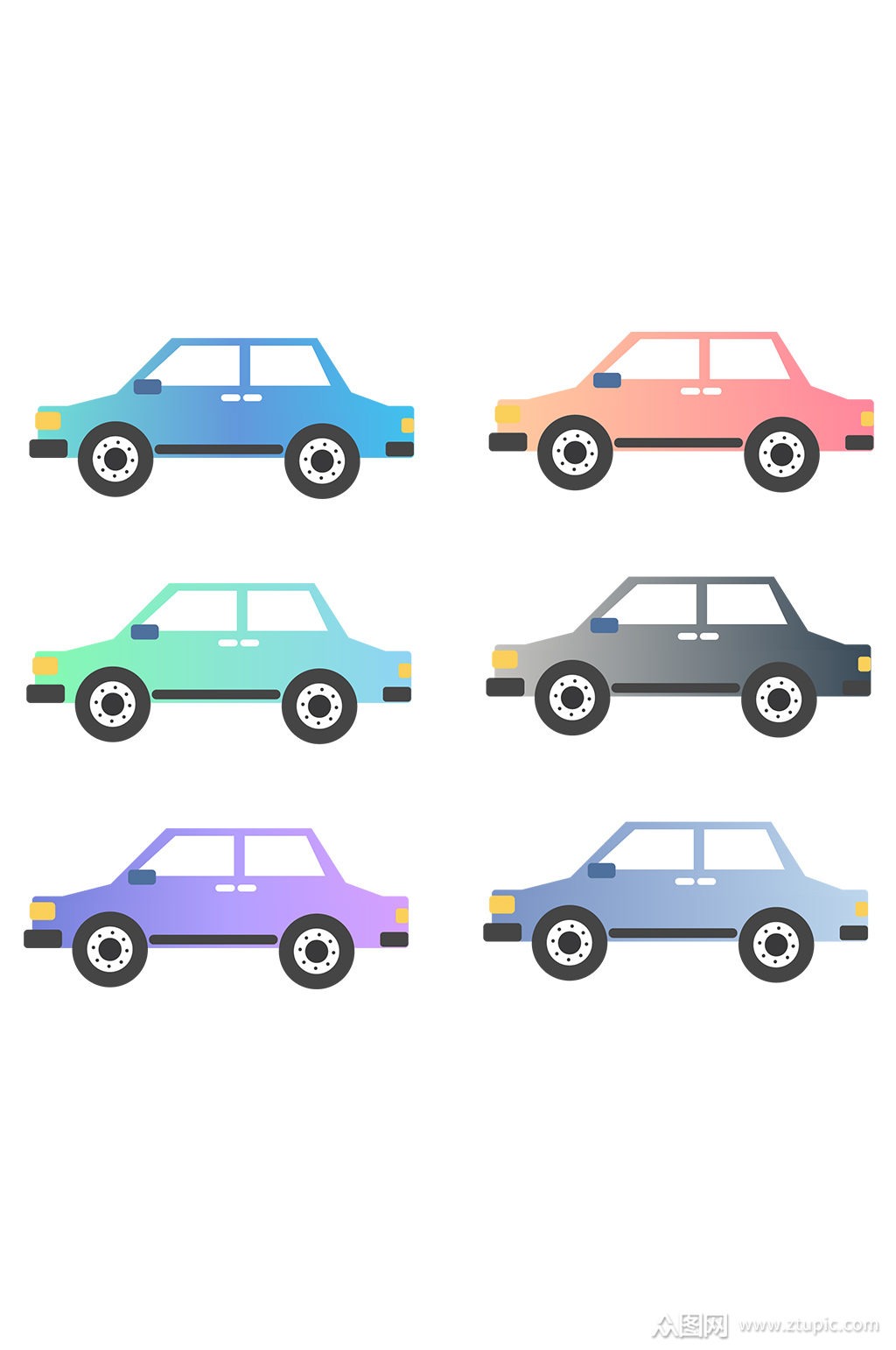 卡通汽车免扣矢量图模板下载-编号499067-众图网