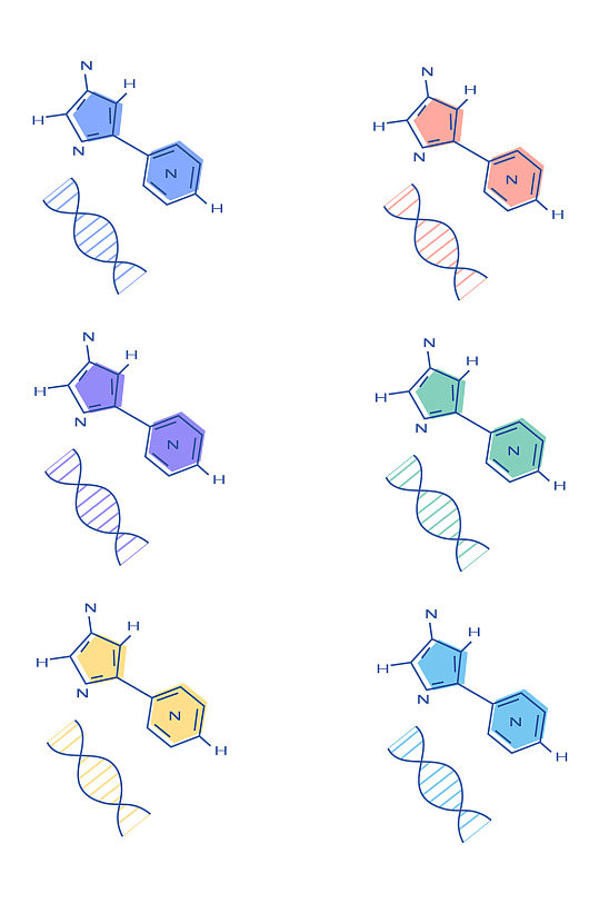 化学分子导管插画免抠 化学元素