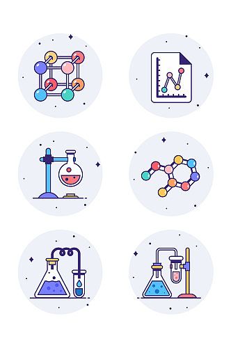 卡通组织结构化学分子实验 化学元素