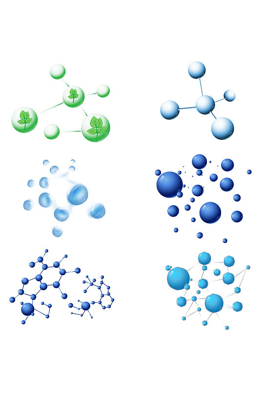 科学分子结构矢量设计元素 化学元素