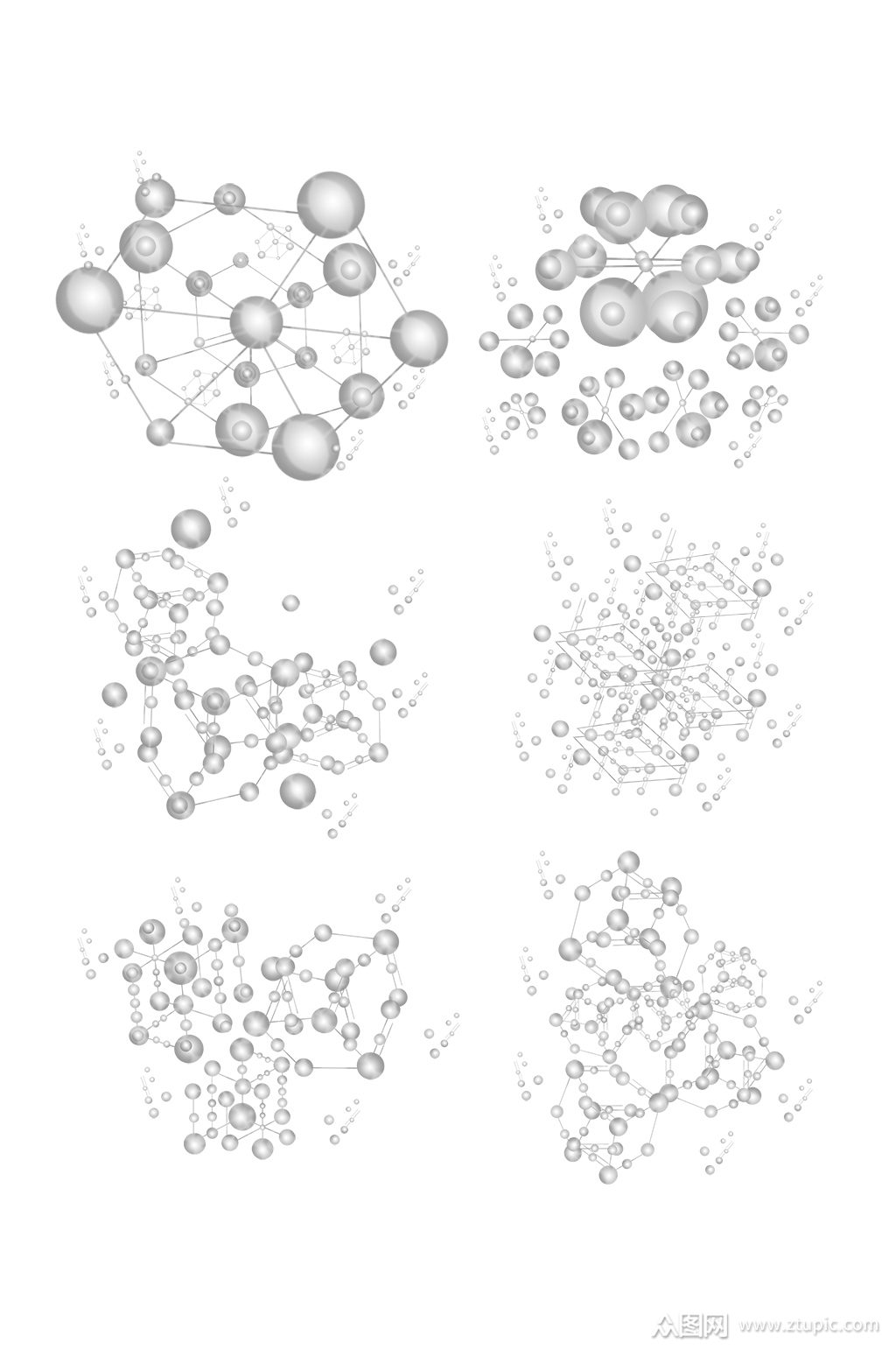 化学分子粒子细胞排列结构 化学元素素材
