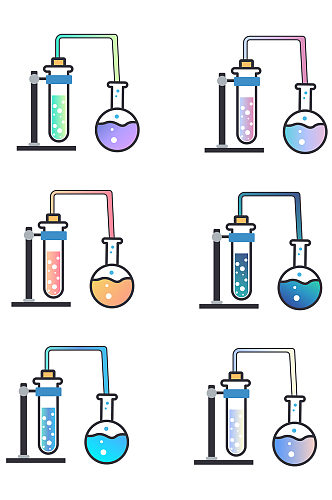 化学试验图标合集免抠 化学元素