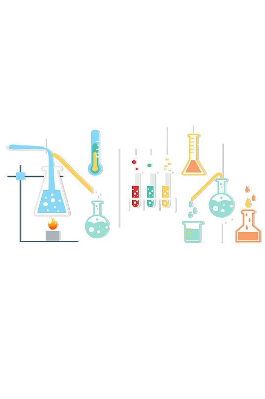 化学实验器材素材免抠 化学元素