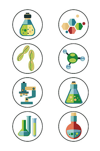 化学常用图标素材实验仪器免抠 化学元素
