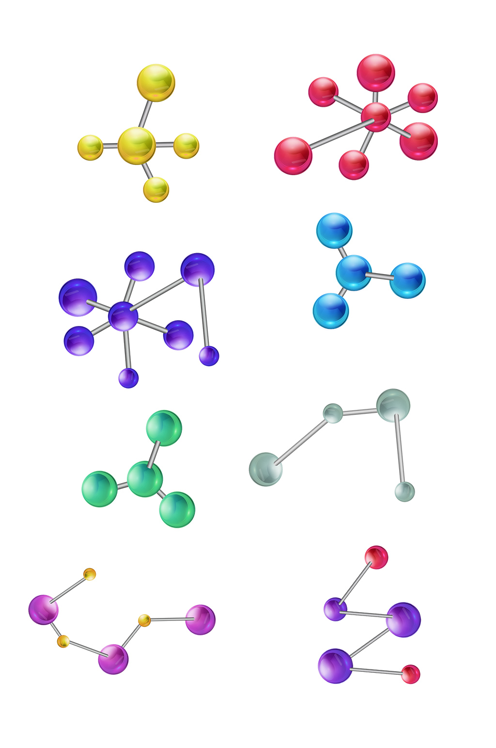 矢量分子结构dna图案设计元素化学元素