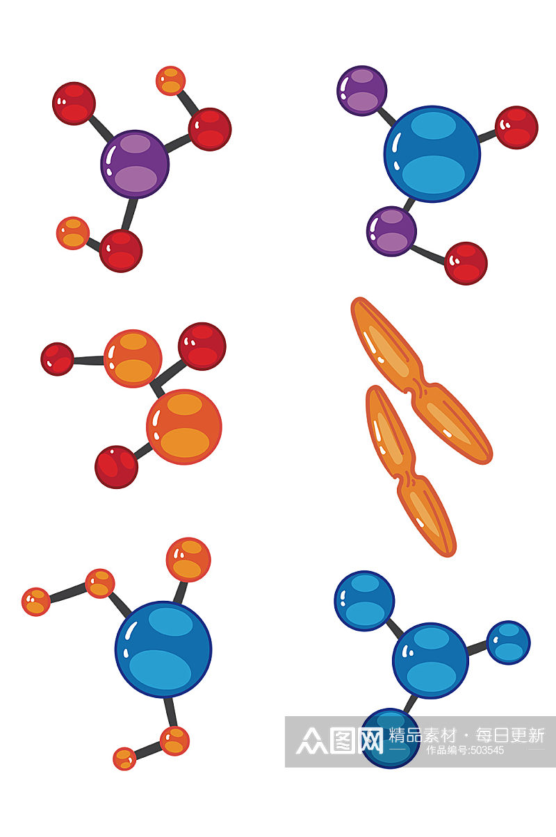 分子结构设计元素免抠 化学元素素材
