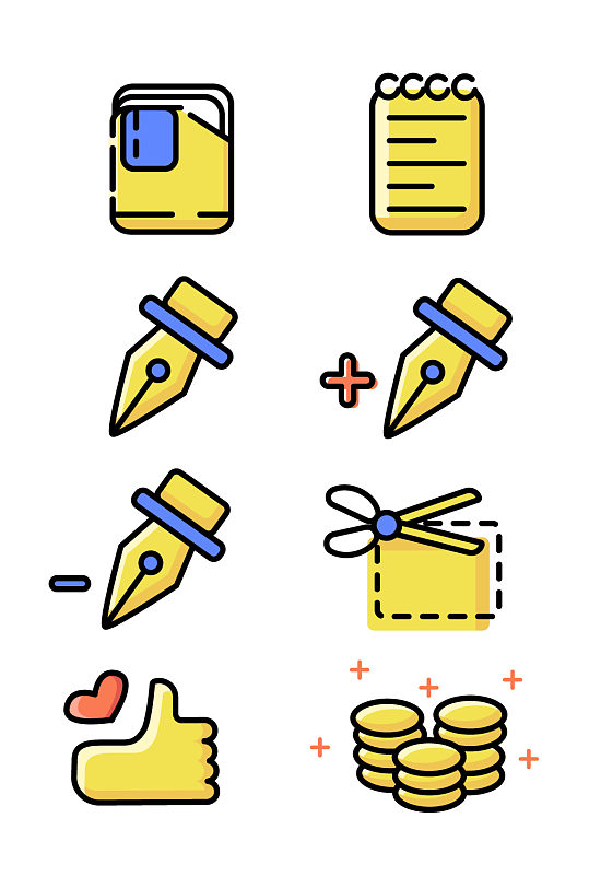 简约办公设计软件功能图标素材合集-众图网