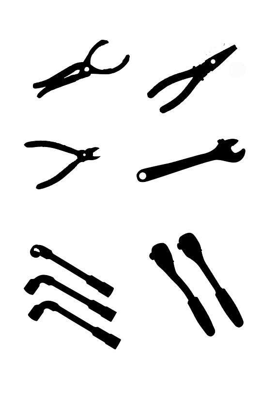 汽修圖標(biāo)設(shè)計(jì)五金工具免扣