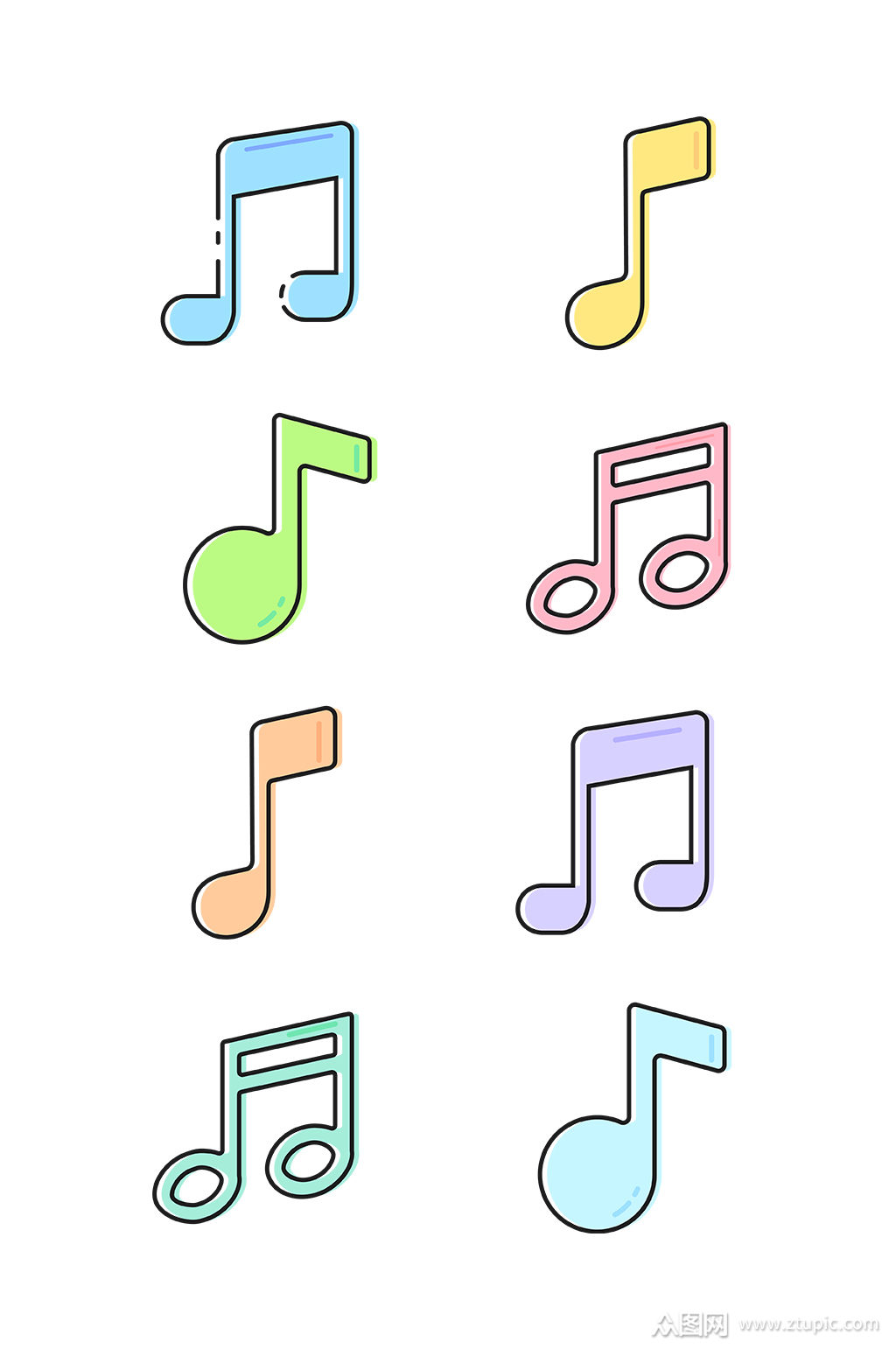 音乐乐符图标免扣素材