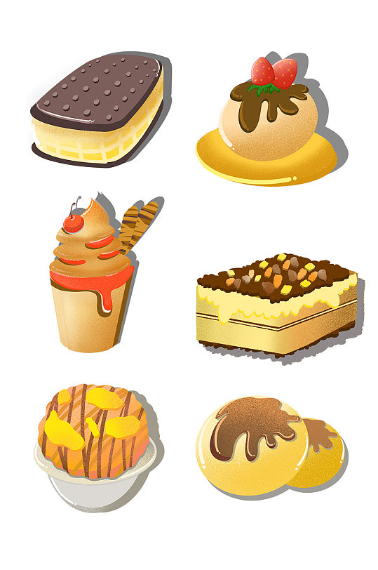 糕点线条黑白装饰手绘图案蛋糕甜品免扣立即下载矢量手绘甜甜圈食物