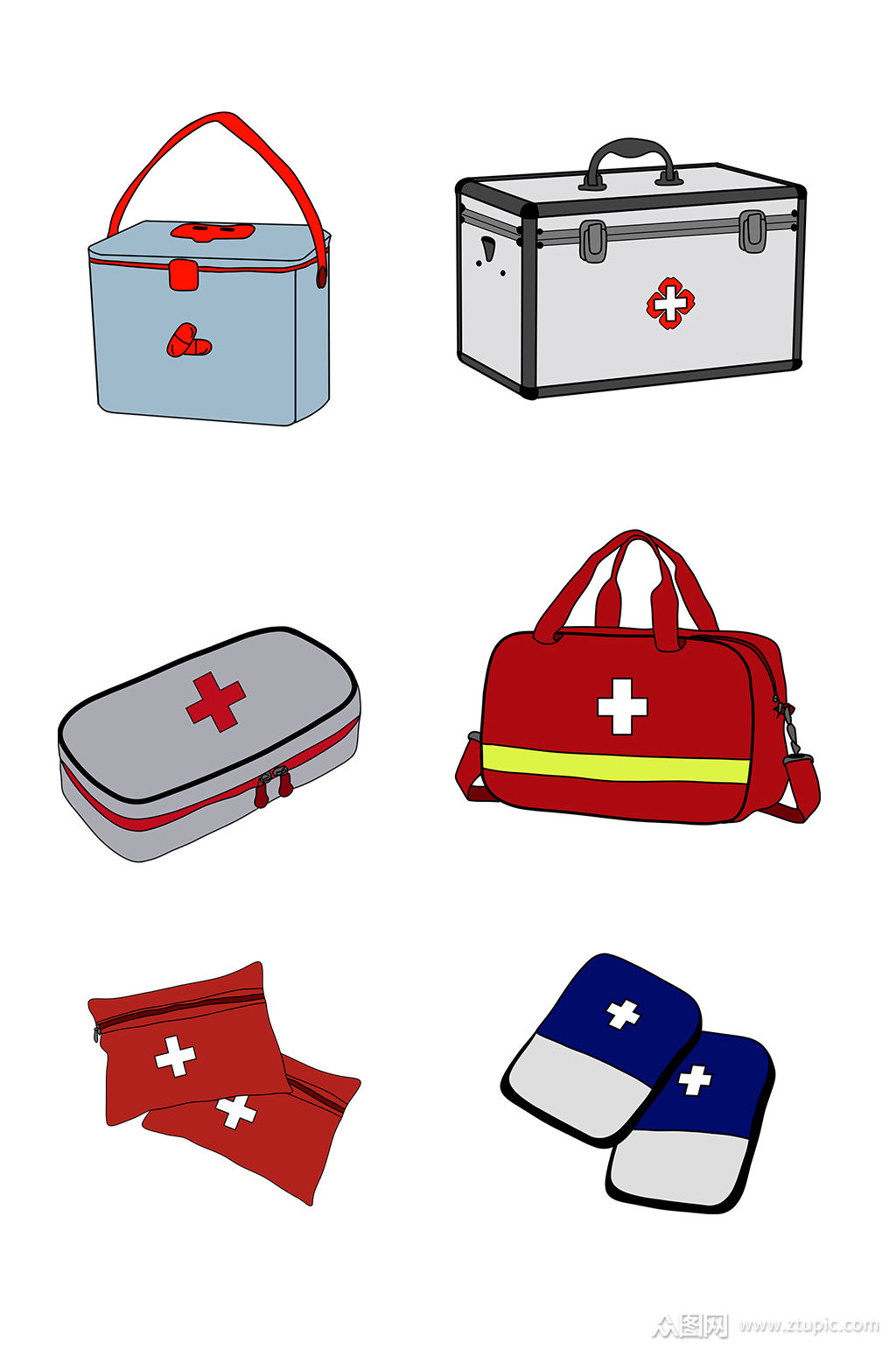 医疗急救箱矢量图图片免抠