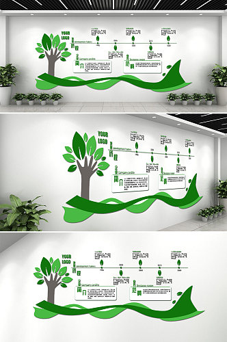 绿色企业发展历程文化墙