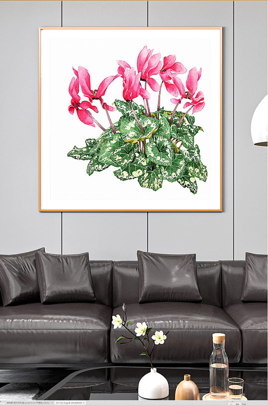 简约彩色创意花装饰画-众图网